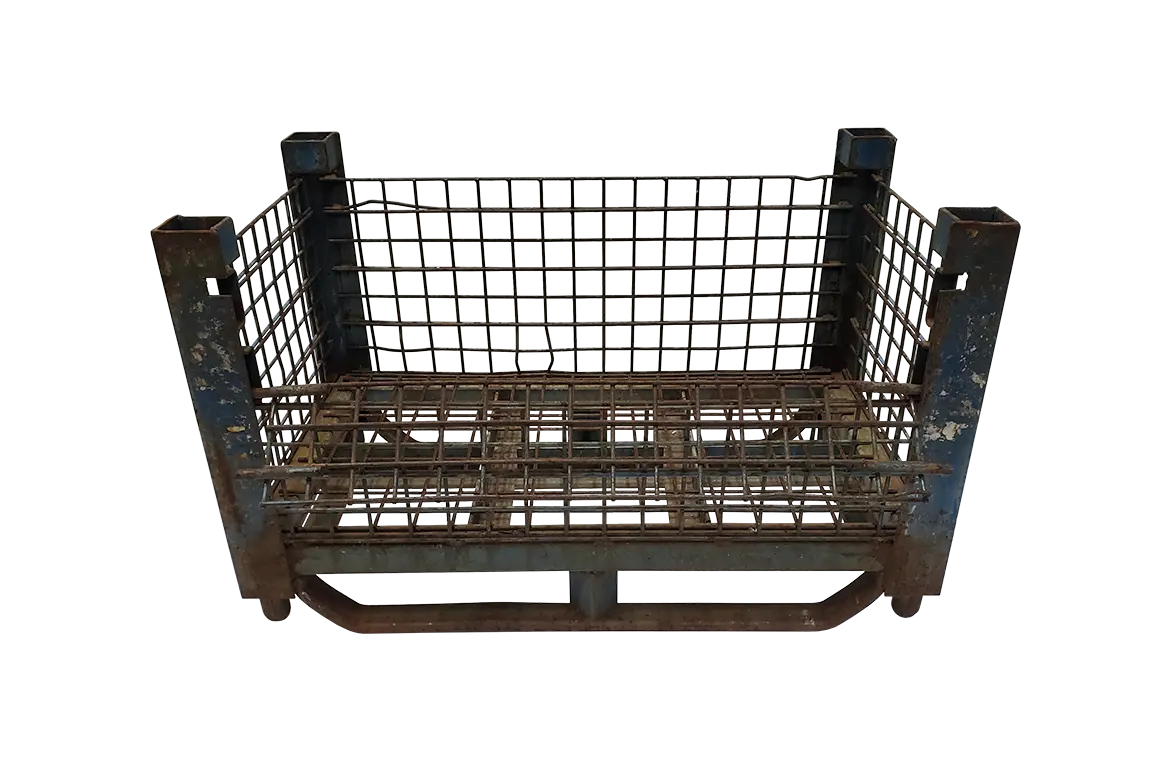 Used BCD 38" x 22" x 23" Wire Basket - 1 Drop Door 38" Side - Image 3
