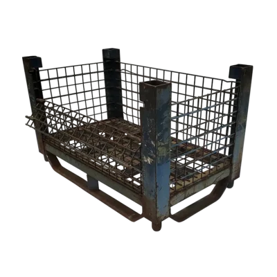 Used BCD 38″ x 22″ x 23″ Wire Basket – 1 Drop Door 38″ Side