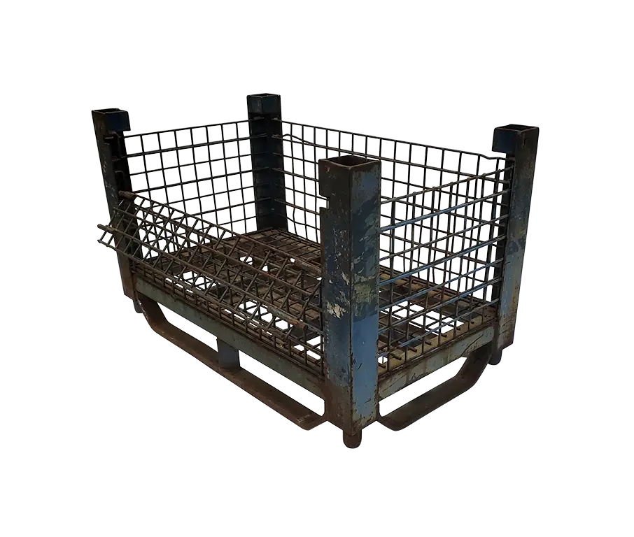 Used BCD 38" x 22" x 23" Wire Basket - 1 Drop Door 38" Side - Image 2