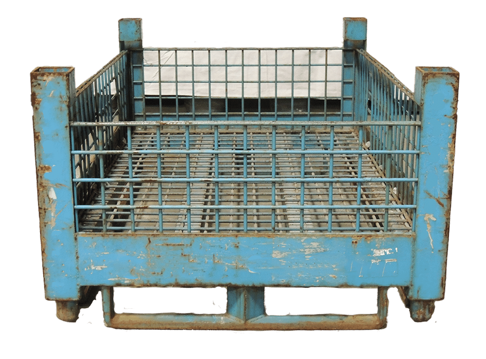 Used BCD 45" x 29" x 19" Wire Basket - No Drop Doors - Image 2