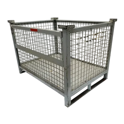 Used BCD 49″ x 36″ x 34″ Wire Basket – 1 Drop Door 49″ Side