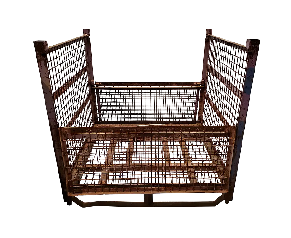 Used BCD 50" x 45" x 50" Wire Basket - 2 Drop Doors 50" Sides - Image 3