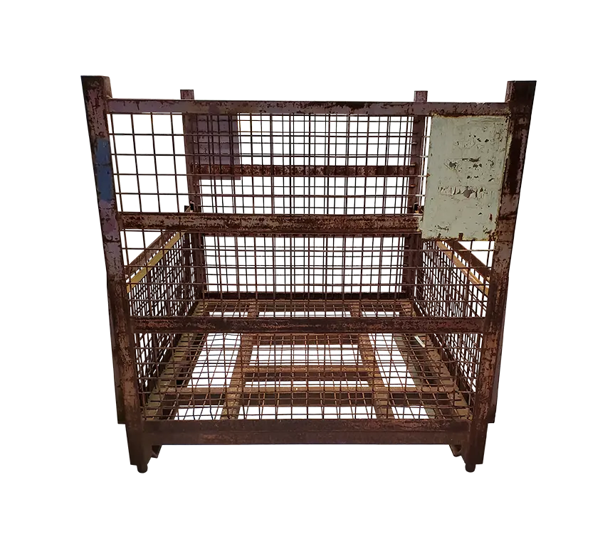 Used BCD 50" x 45" x 50" Wire Basket - 2 Drop Doors 50" Sides - Image 2