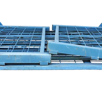 Used BCD 51.5″ x 44″ x 29″ Collapsible Wire Basket – 2 Drop Doors 51″ Sides
