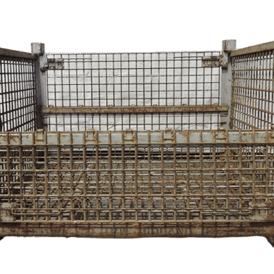 Used BCD 53″ x 48″ x 38″ Wire Basket – 2 Drop Doors 53″ Sides