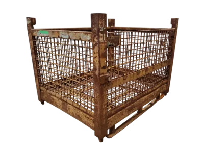 53x42x40-WB1D53-3-.webp Used BCD 53" x 42" x 40" Wire Basket - 1 Drop Door 53" Side