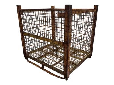 53x44x51-WB1D53-1-.webp Used BCD 53" x 44" x 51" Wire Basket - 1 Drop Door 53" Side