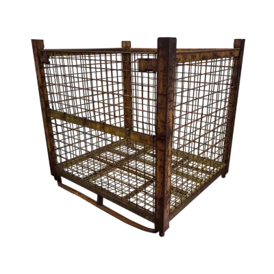 Used BCD 53″ x 44″ x 51″ Wire Basket – 1 Drop Door 53″ Side