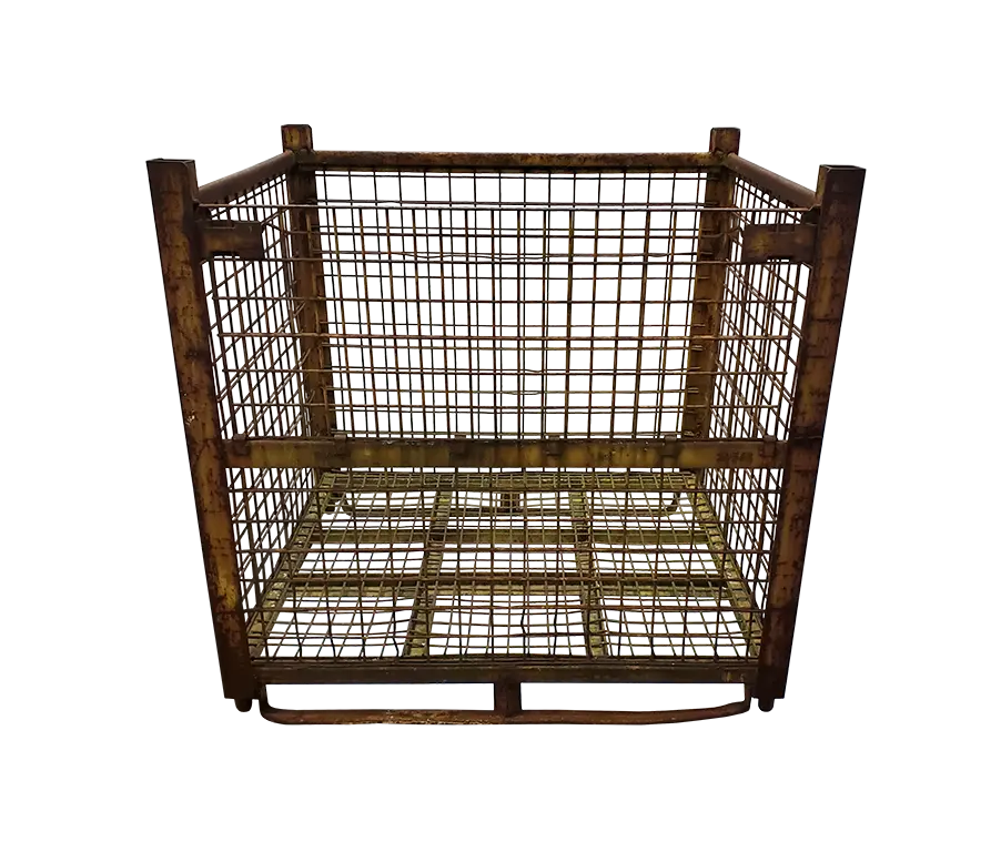 Used BCD 53" x 44" x 51" Wire Basket - 1 Drop Door 53" Side - Image 2
