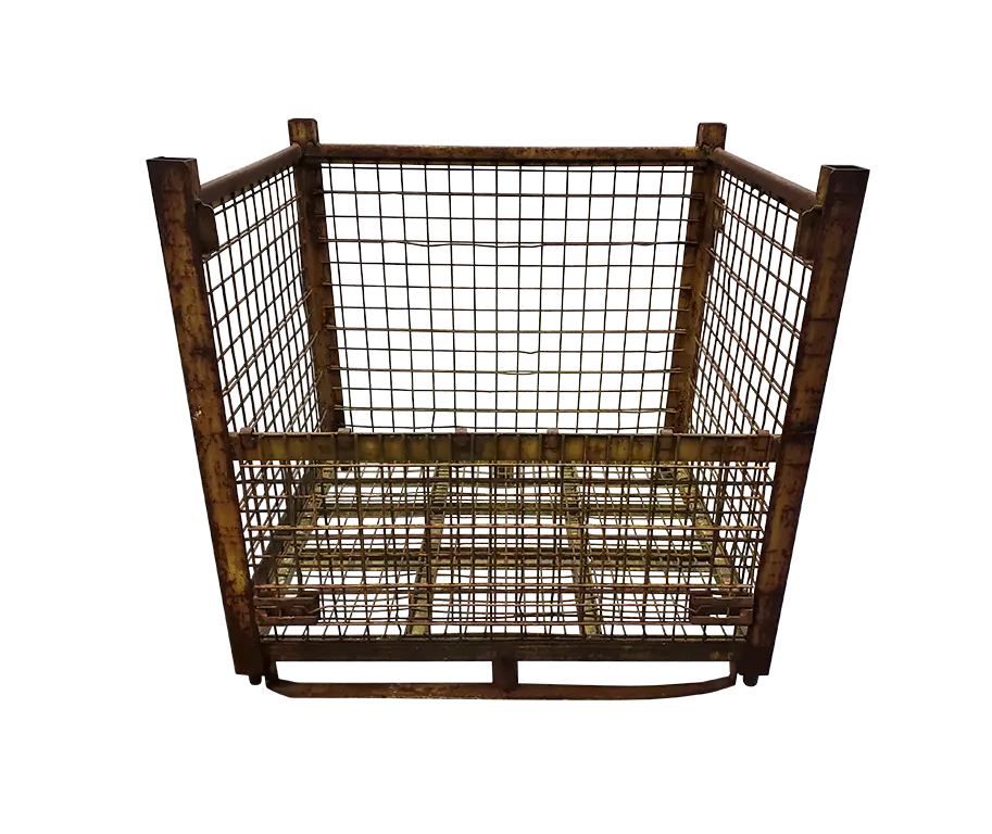 Used BCD 53" x 44" x 51" Wire Basket - 1 Drop Door 53" Side - Image 3