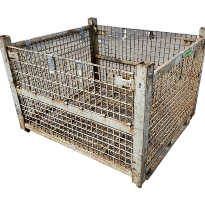Used BCD 53″ x 48″ x 38″ Wire Basket – 2 Drop Doors 53″ Sides