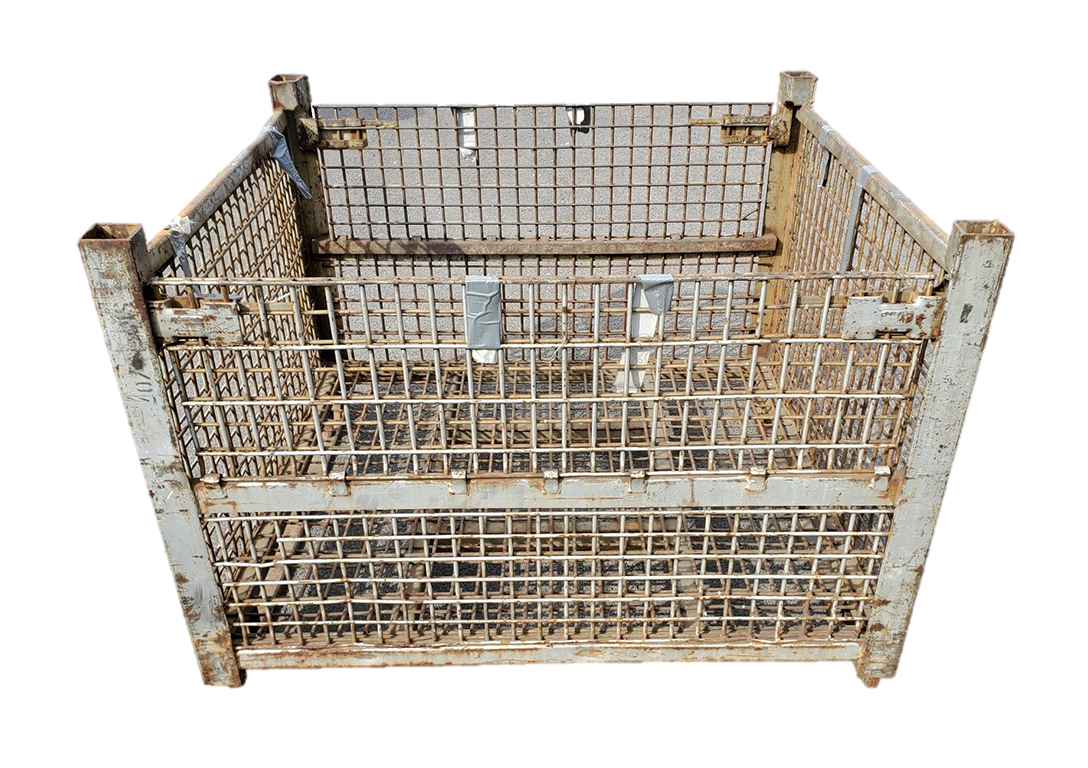 Used BCD 53" x 48" x 38" Wire Basket - 2 Drop Doors 53" Sides - Image 6
