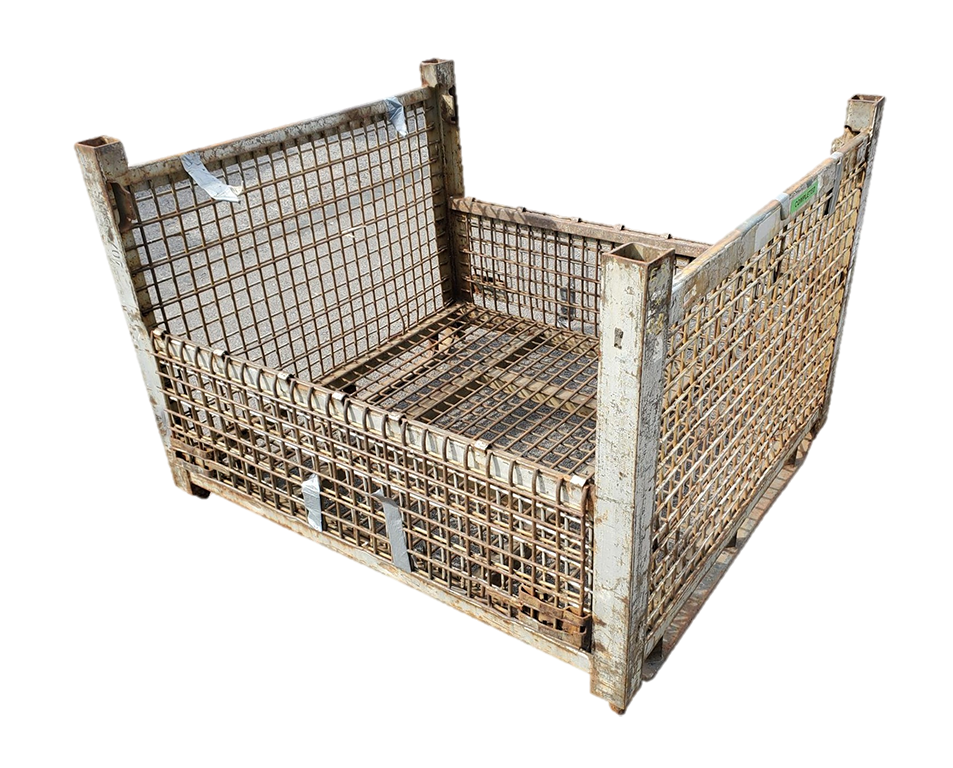 Used BCD 53" x 48" x 38" Wire Basket - 2 Drop Doors 53" Sides - Image 7