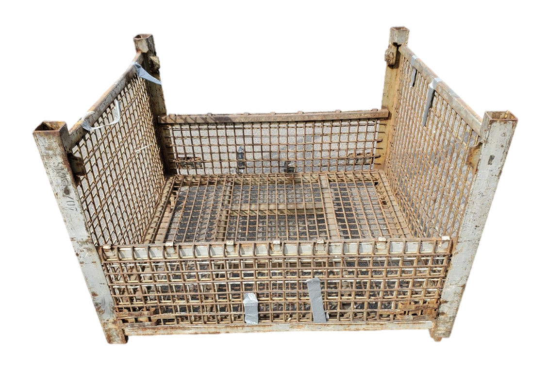 Used BCD 53" x 48" x 38" Wire Basket - 2 Drop Doors 53" Sides - Image 4