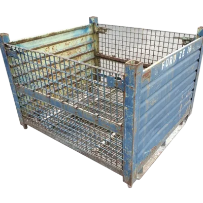 Used BCD 53″ x 48″ x 38″ Wire Basket Solid 48″ Sides – 2 Drop Doors 53″ Sides