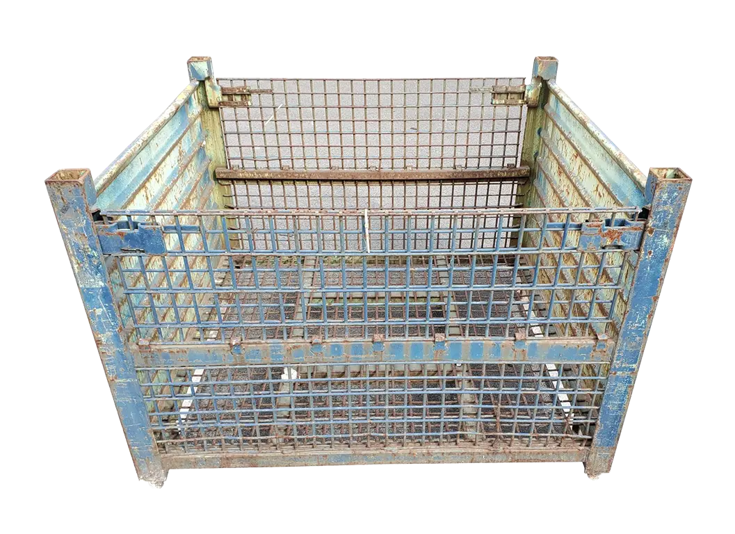 Used BCD 53" x 48" x 38" Wire Basket Solid 48" Sides - 2 Drop Doors 53" Sides - Image 4