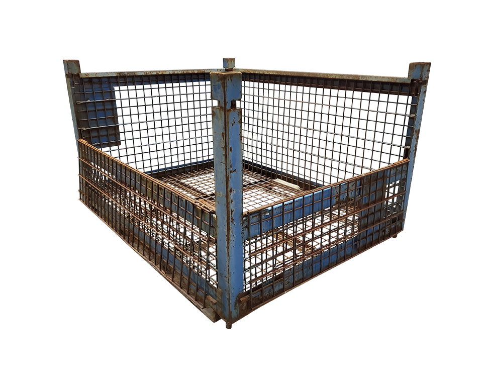 Used BCD 58.5" x 45" x 35" Wire Basket - 1 Drop Door 58.5" Side and 45" Side - Image 3