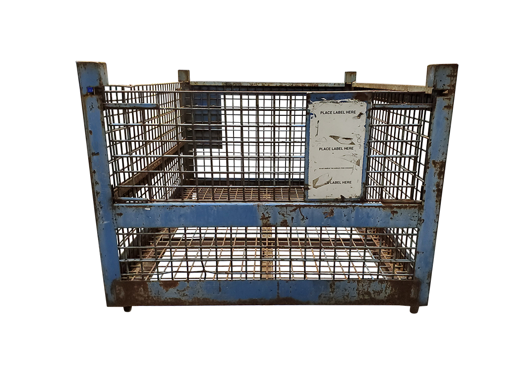 Used BCD 58.5" x 45" x 35" Wire Basket - 1 Drop Door 58.5" Side and 45" Side - Image 2