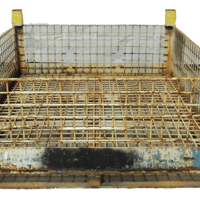 Used BCD 58″ x 45″ x 25″ Wire Basket – No Drop Doors