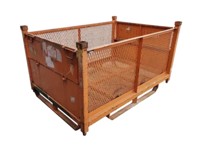 60x41.5x31-WB2D41.5-1.webp Used BCD 60" x 41.5" x 31" Wire Basket - 2 Drop Doors 41" Sides
