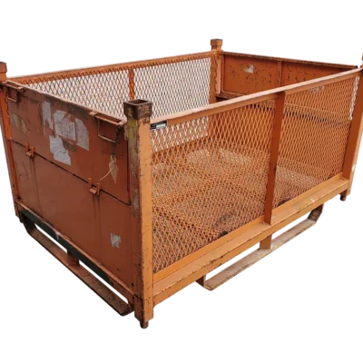 Used BCD 60″ x 41.5″ x 31″ Wire Basket – 2 Drop Doors 41″ Sides