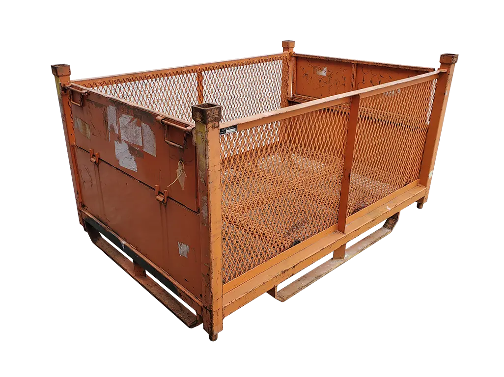 Used BCD 60" x 41.5" x 31" Wire Basket - 2 Drop Doors 41" Sides