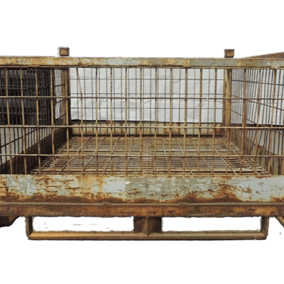 Used BCD 62″ x 47.5″ x 29″ Wire Basket – No Drop Doors