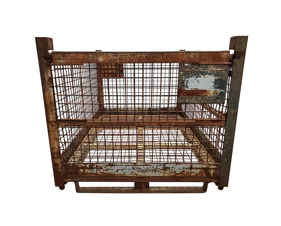 Used BCD 66" x 45" x 39" Wire Basket - 1 Drop Door 66" Side and 45" Side - Image 2