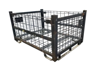 67x48x36-WB2D67-1-.webp Used BCD 67" x 48" x 36" Wire Basket - 2 Drop Doors 67" Sides