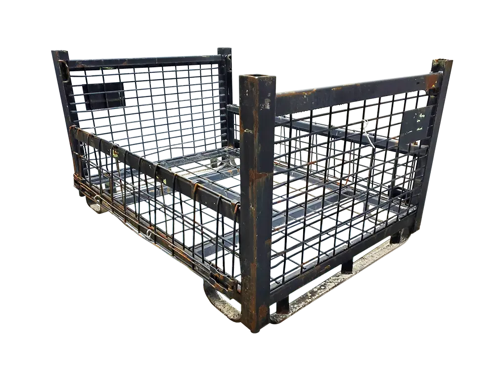 Used BCD 67" x 48" x 36" Wire Basket - 2 Drop Doors 67" Sides - Image 4