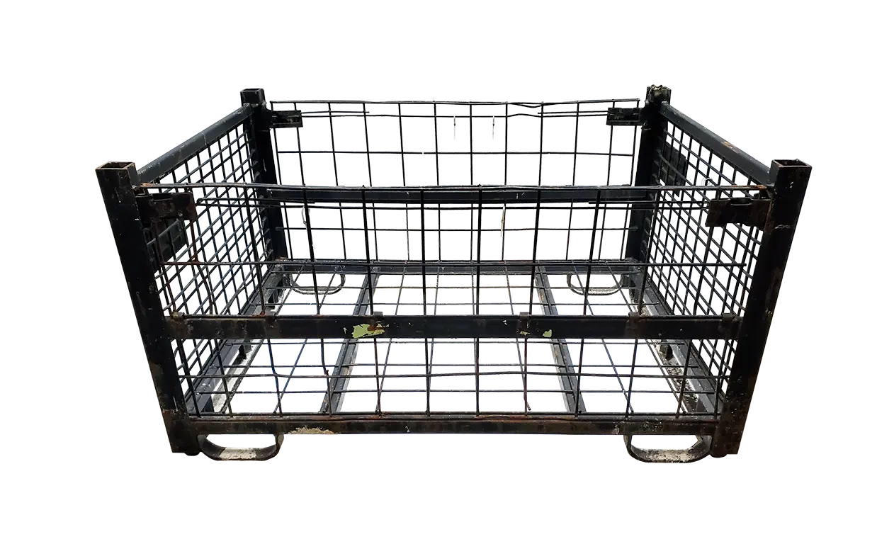 Used BCD 67" x 48" x 36" Wire Basket - 2 Drop Doors 67" Sides - Image 3