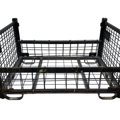 Used BCD 67″ x 48″ x 36″ Wire Basket – 2 Drop Doors 67″ Sides