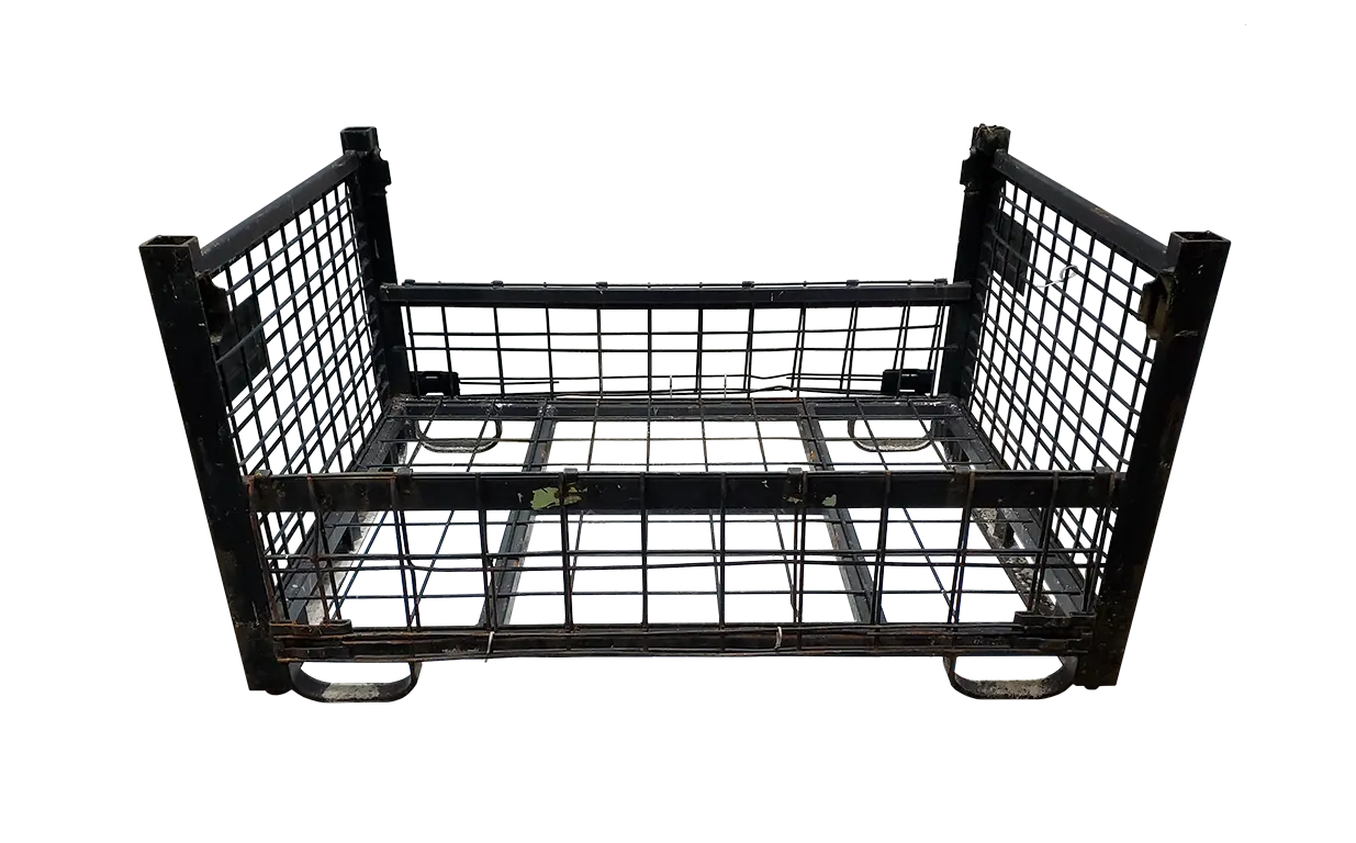 Used BCD 67" x 48" x 36" Wire Basket - 2 Drop Doors 67" Sides - Image 2