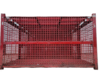 84x54x51-WB1D.png Used BCD 84" x 54" x 51" Wire Basket - 1 Drop Door 84" Side