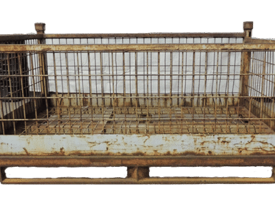 tmp6EFF.png Used BCD 62" x 47.5" x 29" Wire Basket - No Drop Doors